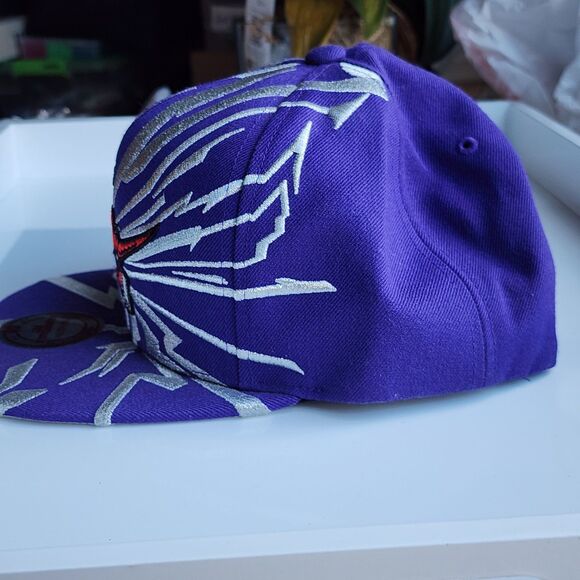 Toronto Raptors Mitchell & Ness Purple Hardwood Classics Earthquake Snapback Hat - Picture 10 of 15